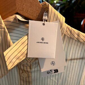 black pin stripe blouse